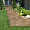 Stamped concrete sidewalk