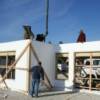 ICF walls being pumped with pump truck